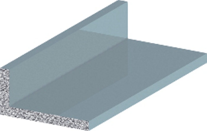 Listprofil sølv - 15 x 30 mm x 1 meter